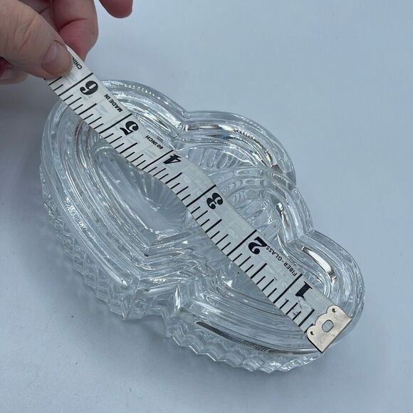 Cristal d’Arques  -Durand Two Hearts Crystal Trinket box. - Picture 7 of 11